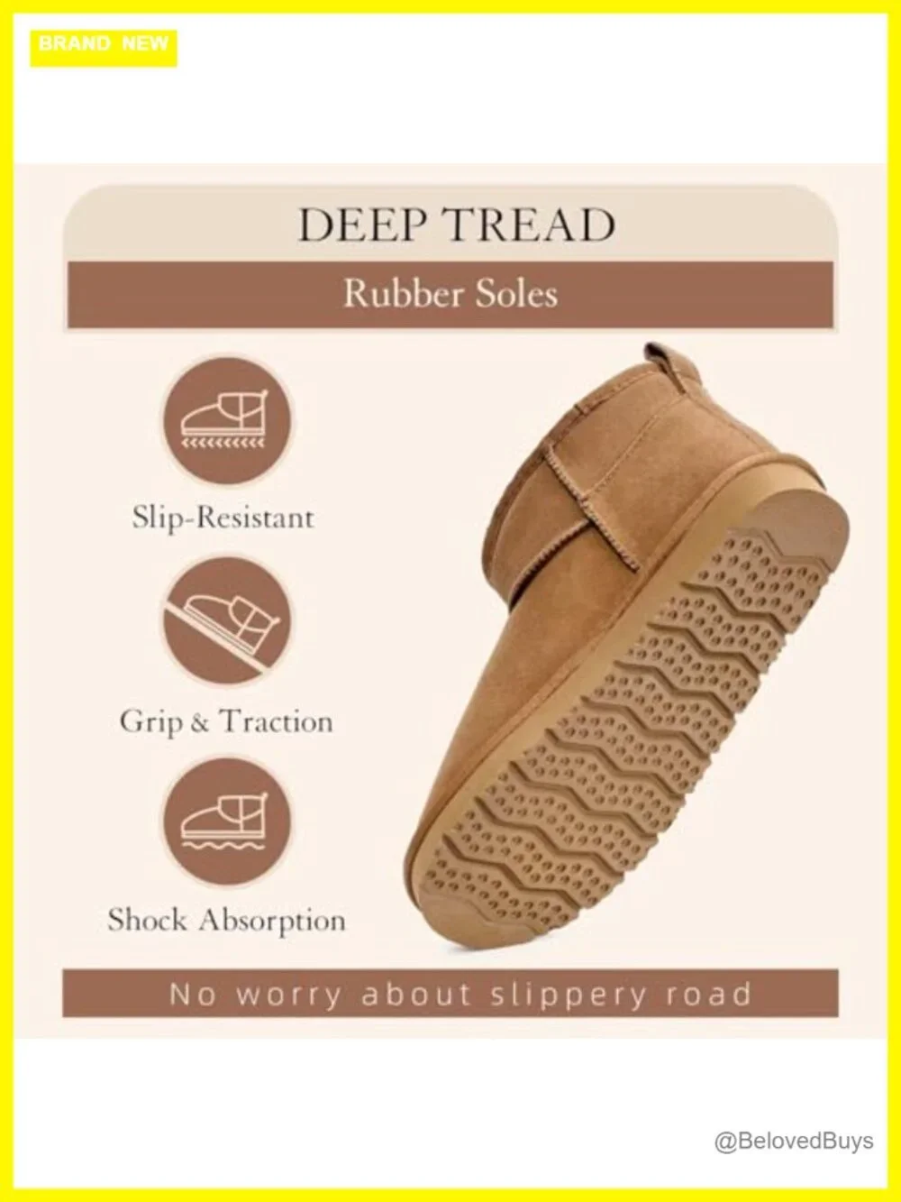 Genuine Suede Ankle Snow Boots with Cozy Fur Lining